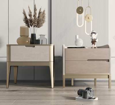 现代床头柜3D模型下载